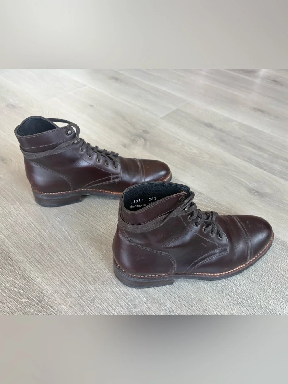 Thursday Boot Co. Men's Leather Lace-Up Boots - Dark Brown